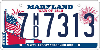 MD license plate 7MD7313