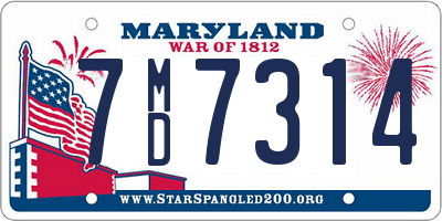 MD license plate 7MD7314