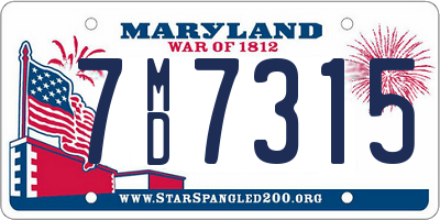 MD license plate 7MD7315