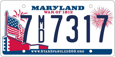 MD license plate 7MD7317