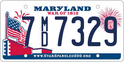 MD license plate 7MD7329