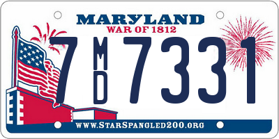 MD license plate 7MD7331