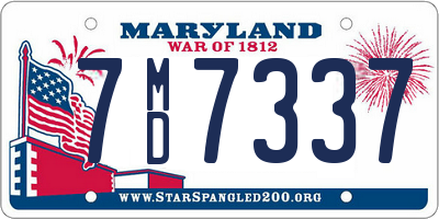 MD license plate 7MD7337