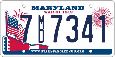 MD license plate 7MD7341