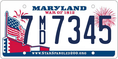 MD license plate 7MD7345