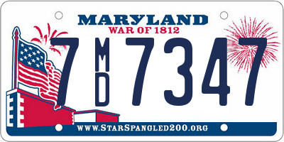 MD license plate 7MD7347