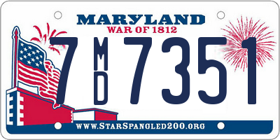 MD license plate 7MD7351