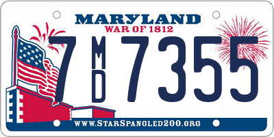 MD license plate 7MD7355