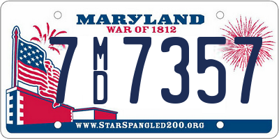 MD license plate 7MD7357