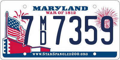 MD license plate 7MD7359
