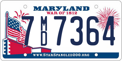 MD license plate 7MD7364