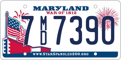 MD license plate 7MD7390