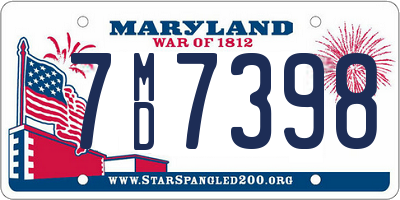 MD license plate 7MD7398