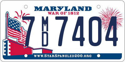MD license plate 7MD7404