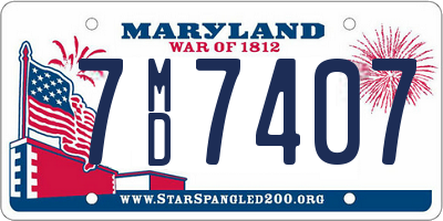 MD license plate 7MD7407