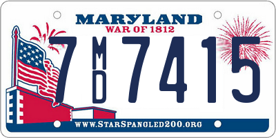 MD license plate 7MD7415