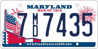 MD license plate 7MD7435