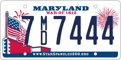 MD license plate 7MD7444