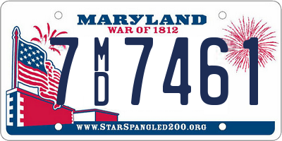 MD license plate 7MD7461
