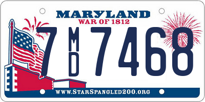 MD license plate 7MD7468