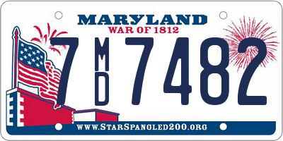 MD license plate 7MD7482