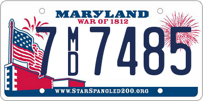 MD license plate 7MD7485