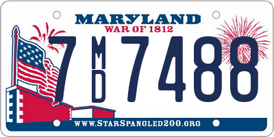 MD license plate 7MD7488
