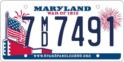 MD license plate 7MD7491