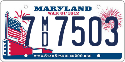 MD license plate 7MD7503