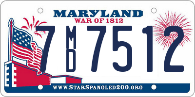 MD license plate 7MD7512