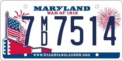 MD license plate 7MD7514