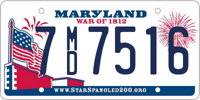 MD license plate 7MD7516