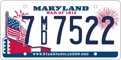 MD license plate 7MD7522