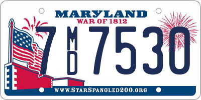 MD license plate 7MD7530