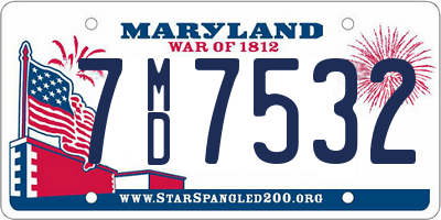 MD license plate 7MD7532