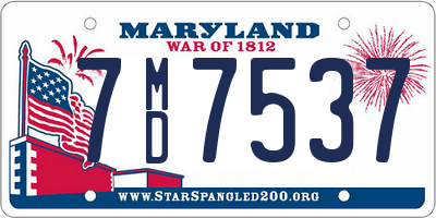 MD license plate 7MD7537