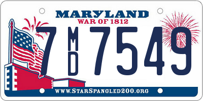 MD license plate 7MD7549