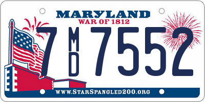 MD license plate 7MD7552