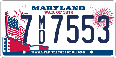 MD license plate 7MD7553
