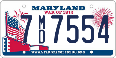 MD license plate 7MD7554