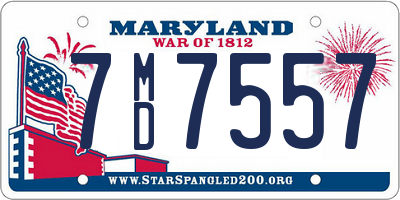 MD license plate 7MD7557