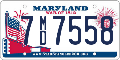MD license plate 7MD7558