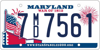 MD license plate 7MD7561