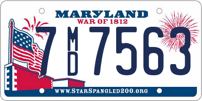 MD license plate 7MD7563