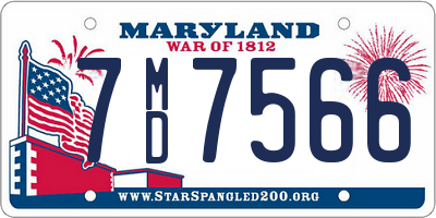 MD license plate 7MD7566