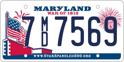 MD license plate 7MD7569