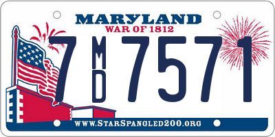 MD license plate 7MD7571