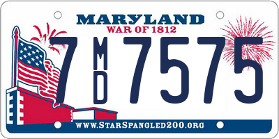 MD license plate 7MD7575