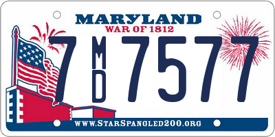 MD license plate 7MD7577