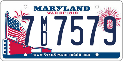 MD license plate 7MD7579